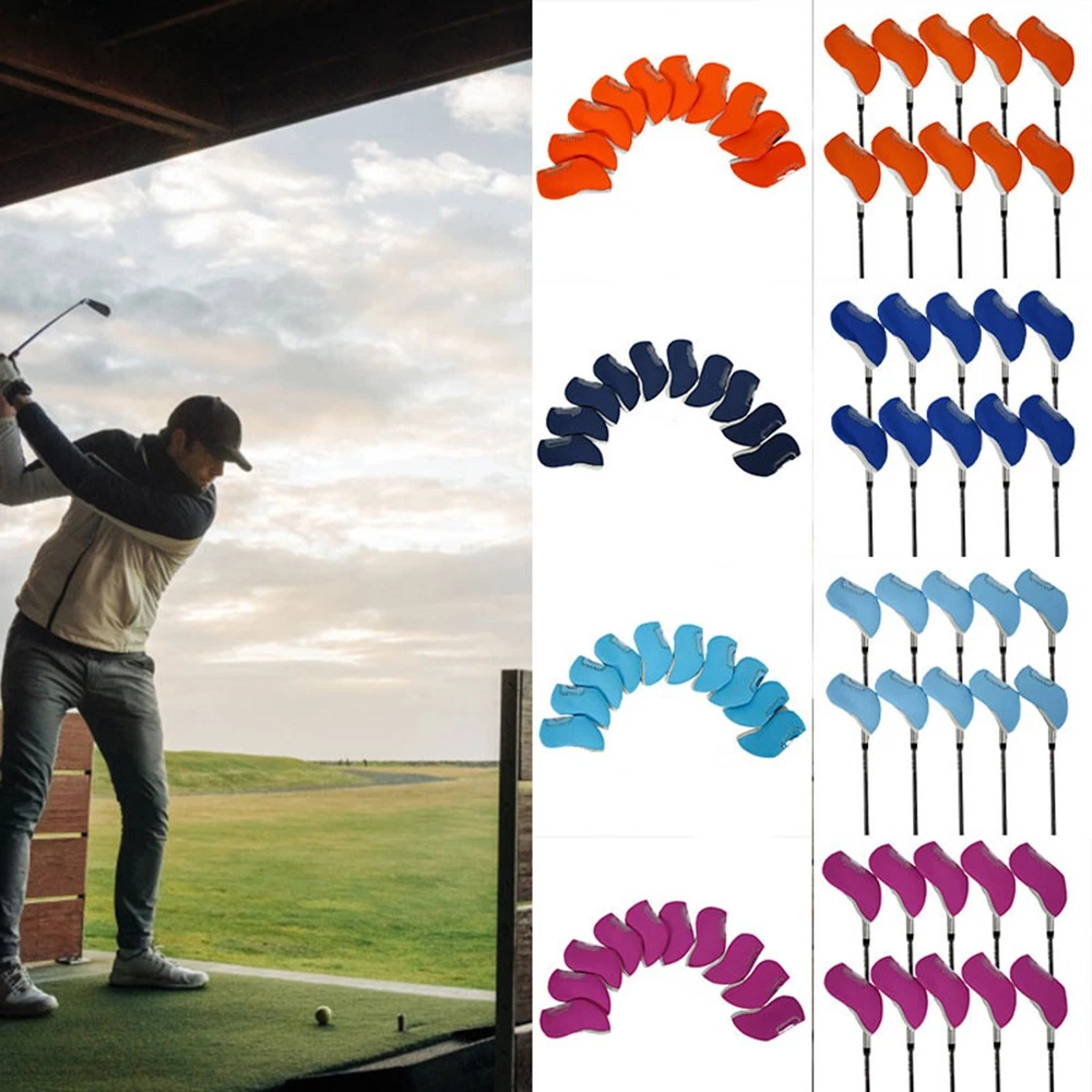 Golf Equipment Industry - ปลอกหุ้มหัวไม้กอล์ฟแบบใส 10 ชิ้น ปลอกหุ้มหัวไม้กอล์ฟเวดจ์ พร้อมหน้าต่างโปร่งใส อุปกรณ์เสริมสำหรับพัตเตอร์